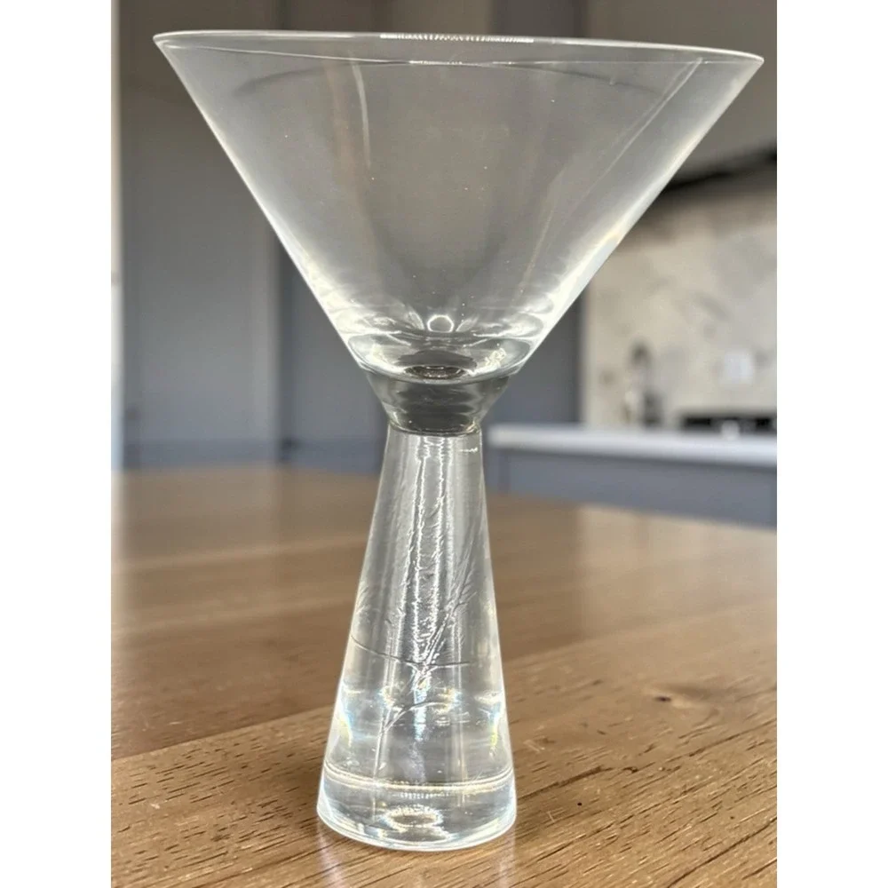 3 Artland Prescott Martini Glasses Clear‎ Crystal  Stems, 7